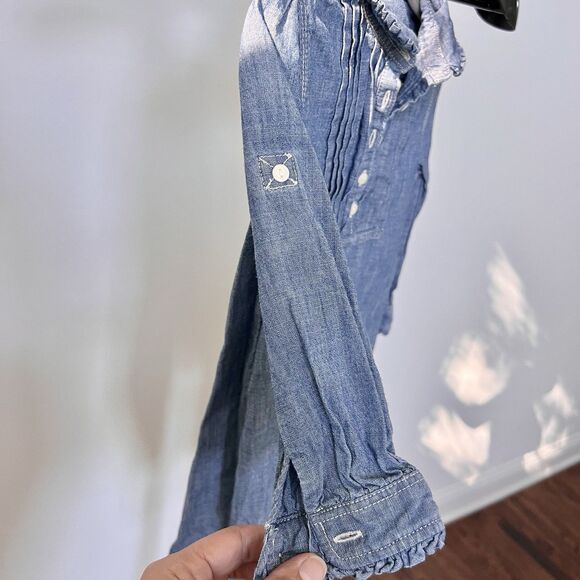 Ralph Lauren Chambray Coverall Baby Size 24 Months Denim Outfit GUC Button Snap - Picture 5 of 8